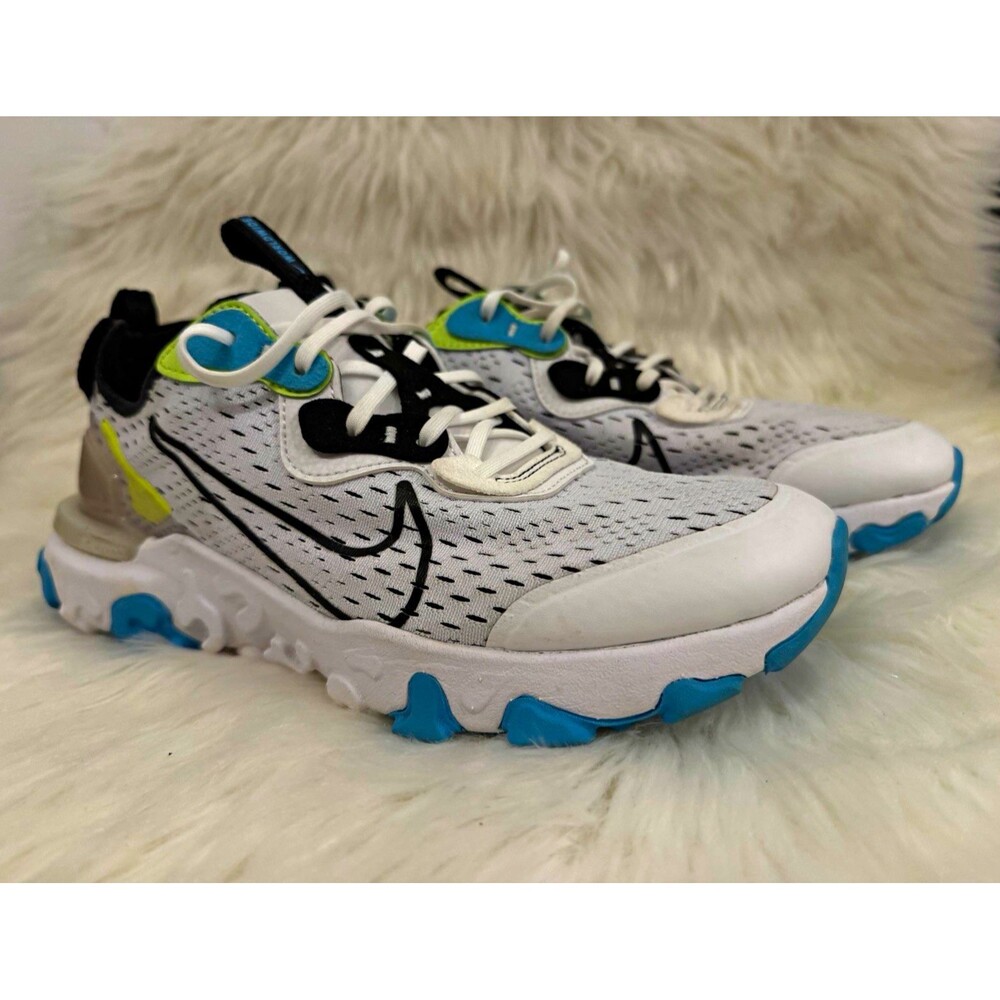 Nike React Vision Worldwide Kids 6.5Y White/Black/Blue Mesh CV8965-100